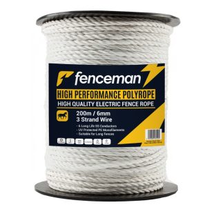 6mm High Performance Polyrope White 200m